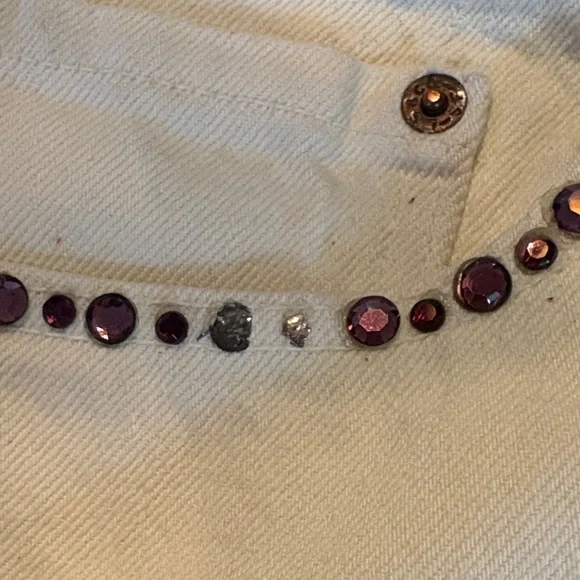 Handmade by Sivia Embroidered Floral and Lace on upcycled denim Shoulder Bag - Picture 10 of 10